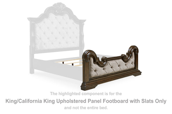 Maylee King/California King Upholstered Panel Footboard with Slats