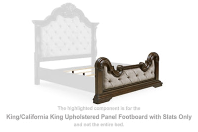 Maylee King/California King Upholstered Panel Footboard with Slats