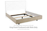 Wendora King Panel Footboard with Rails