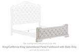 Arlendyne King/California King Upholstered Panel Footboard with Slats