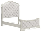 Arlendyne King Upholstered Bed with Mirrored Dresser and Chest