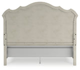 Arlendyne California King Upholstered Bed with Mirrored Dresser and Nightstand