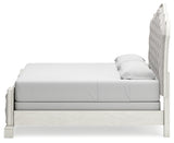 Arlendyne King Upholstered Bed with Mirrored Dresser