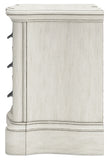 Arlendyne Queen Upholstered Bed with Mirrored Dresser, Chest and Nightstand