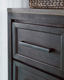 Foyland California King Panel Storage Bed with Mirrored Dresser