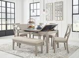 Parellen Dining Table and 4 Chairs and Bench