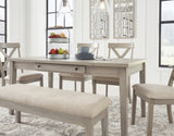 Parellen Dining Table and 4 Chairs and Bench