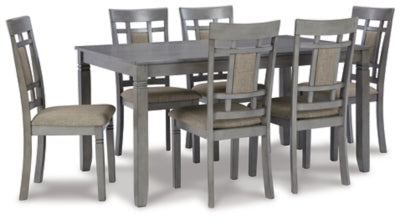 Jayemyer Dining Table and Chairs (Set of 7)