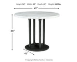 Centiar Counter Height Dining Table and 2 Barstools