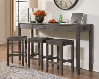 Caitbrook Counter Height Dining Table and Bar Stools (Set of 3)