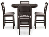 Langwest Counter Height Dining Table and 4 Barstools (Set of 5)