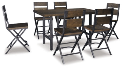 Kavara Counter Height Dining Table and 6 Barstools