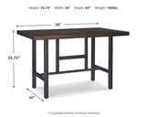 Kavara Counter Height Dining Table and 2 Barstools and 2 Benches