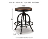 Valebeck Counter Height Dining Table and 4 Barstools