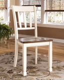 Whitesburg Dining Table and 4 Chairs and Bench with Storage