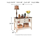 Whitesburg Dining Table and 4 Chairs and Bench with Storage