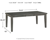 Hallanden Dining Table and 4 Chairs and Bench with Storage