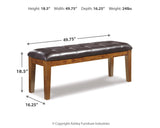 Ralene Dining Table and 4 Chairs and Bench with Storage