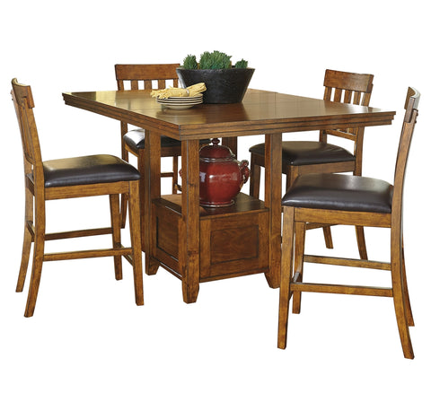 Ralene Counter Height Dining Table and 4 Barstools