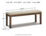 Moriville Dining Table and 4 Chairs and Bench with Storage