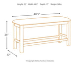 Moriville Counter Height Dining Table and 4 Barstools and Bench