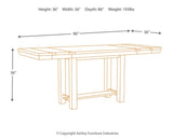 Moriville Counter Height Dining Table and 6 Barstools