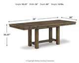 Moriville Dining Table and 4 Chairs and Bench