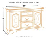 Realyn Dining Table and 6 Chairs with Storage