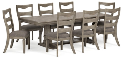 Lexorne Dining Table and 8 Chairs