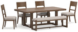 Cabalynn Dining Table and 4 Chairs and Bench