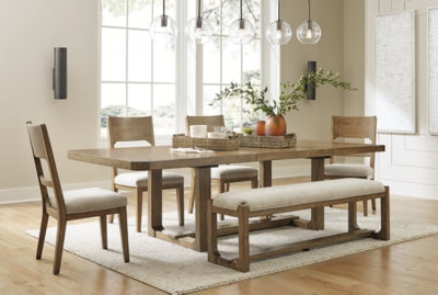 Cabalynn Dining Table and 4 Chairs and Bench