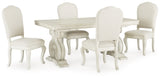 Arlendyne Dining Table and 4 Chairs with Storage