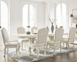 Arlendyne Dining Table and 8 Chairs with Storage
