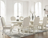 Arlendyne Dining Table and 8 Chairs with Storage