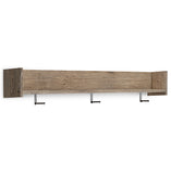 Oliah Wall Mounted Coat Rack with Shelf
