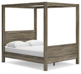 Shallifer Queen Canopy Bed with Dresser, Chest and Nightstand