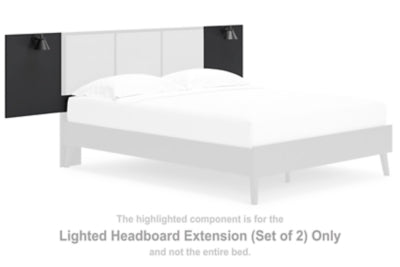 Charlang Lighted Headboard Extension (Set of 2)