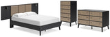 Charlang Queen Panel Platform Bed with Dresser and Chest