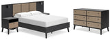 Charlang Queen Panel Platform Bed with Dresser and 2 Nightstands