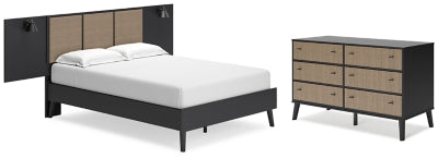 Charlang Queen Panel Platform Bed with Dresser