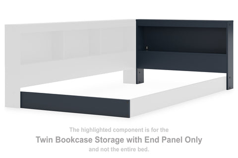Simmenfort T Bookcase Storage w/End Panel