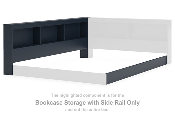 Simmenfort Bookcase Storage w/Side Rail