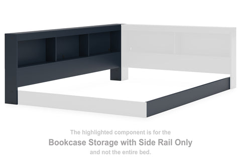 Simmenfort Bookcase Storage w/Side Rail