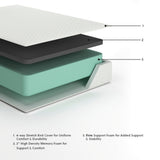 Chime 12 Inch Memory Foam Queen Mattress in a Box