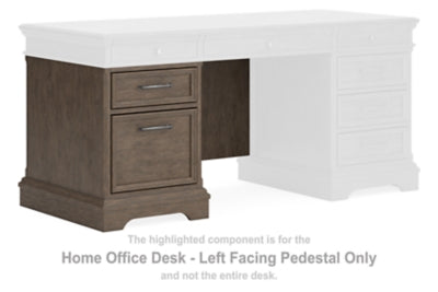 Janismore Home Office Desk - Left Facing Pedestal