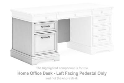 Kanwyn Home Office Desk - Left Facing Pedestal