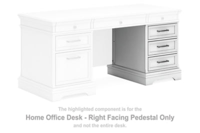 Kanwyn Home Office Desk - Right Facing Pedestal