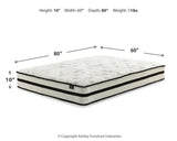 Chime 10 Inch Hybrid Mattress with Adjustable Base