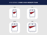 Chime 8 Inch Memory Foam Queen Mattress in a Box