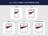 Chime 12 Inch Memory Foam Queen Mattress in a Box
